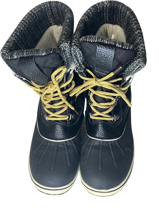 Cozy Winter Boots Faux Fur Lined Black 8.5 Women main image 8
